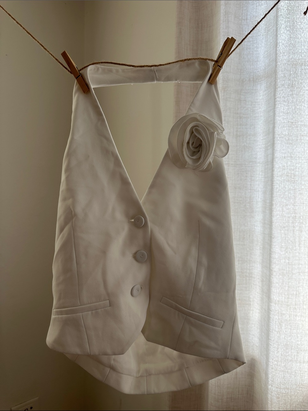 Mango Cream Satin-Look Sleeveless Vest